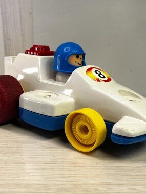 Fisher-Price Take-Apart Racer Car Vintage Toy From 1984 - Incomplete